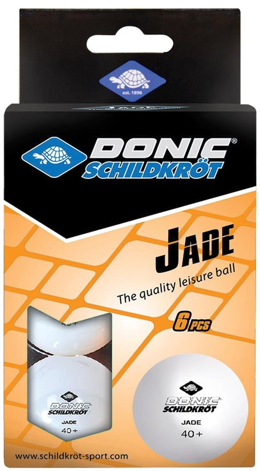 Donic-Schildkröt Jade Ball Stück Tischtennisball 6 Tischtennisball Balls Bälle Poly Tischtennis 40+ weiß,