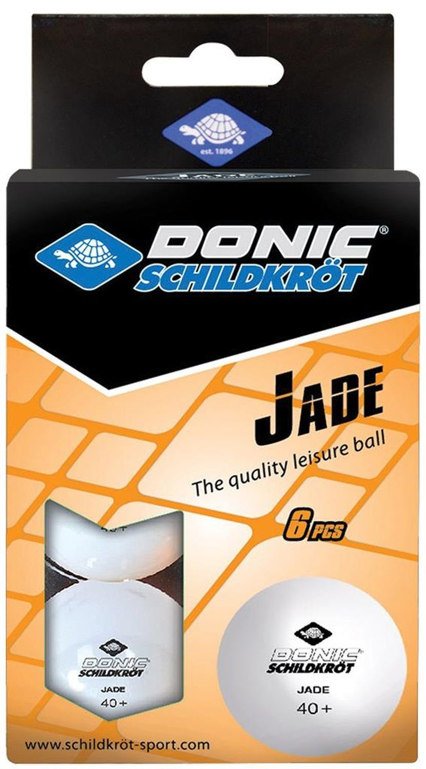 Tischtennisball Jade Poly 40+ 6 Stück weiß