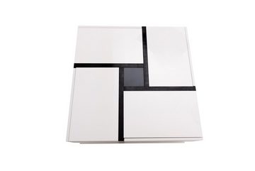 Ulife Couchtisch mit versteckten Schubladen,Beistelltisch mit geometrische Design, Wohnzimmetisch,mit Sockel, B/H/T: 78/36/78m