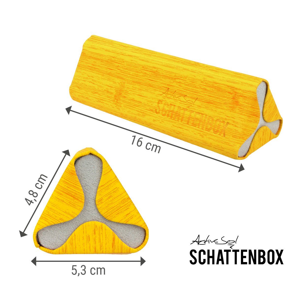 ActiveSol Brillenetui Schattenbox, Hardcase für Brillen und Sonnenbrillen, Magnetverschluss, Samtweiche Haptik, für große Brillen geeignet.