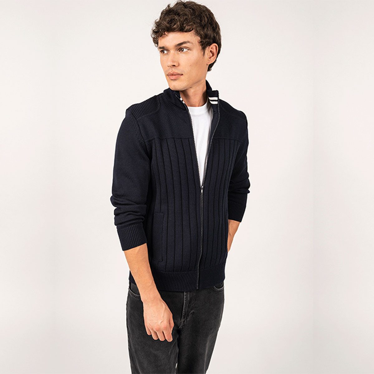 Saint James Strickjacke 1855 Herren Strickjacke Calypso Reedit