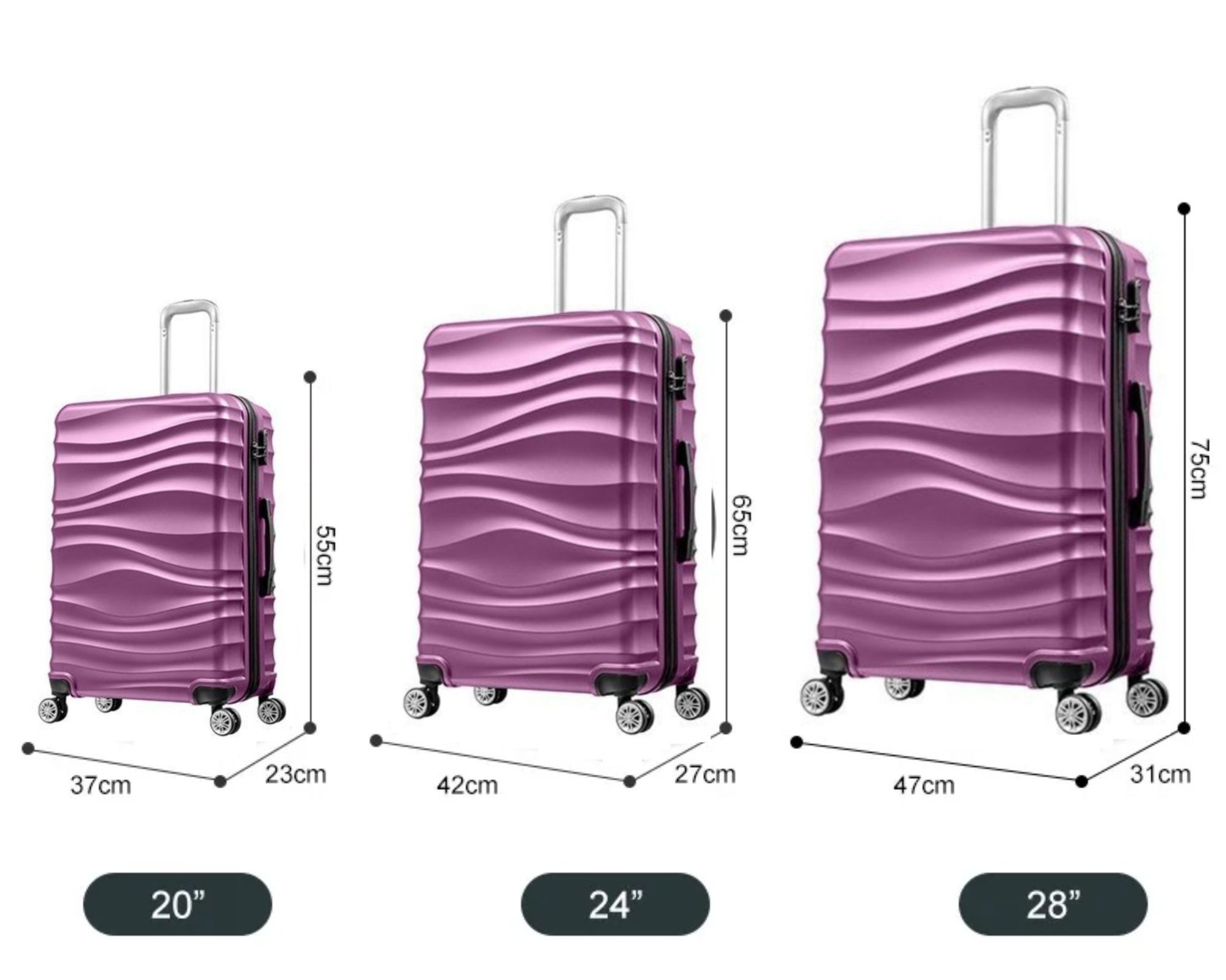 Cheffinger Kofferset Reisekoffer Koffer 3 tlg günstig online kaufen