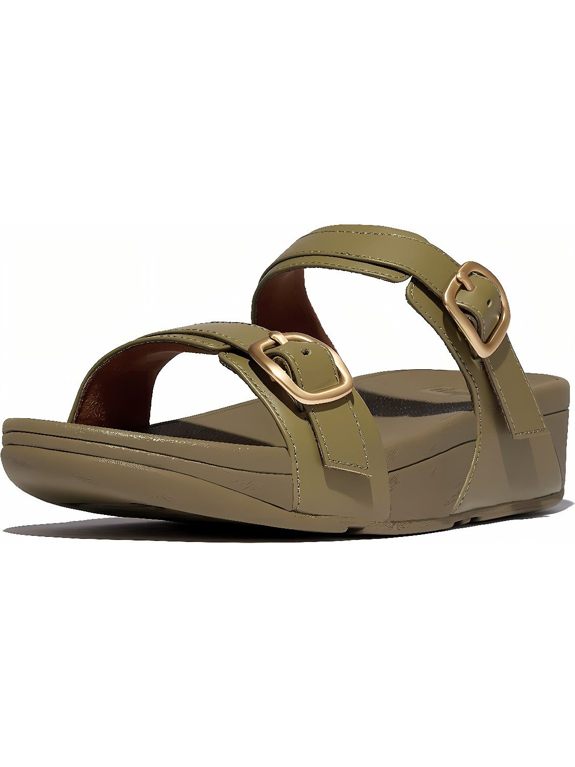 Lulu Adjustable Slide - Leather Sandale