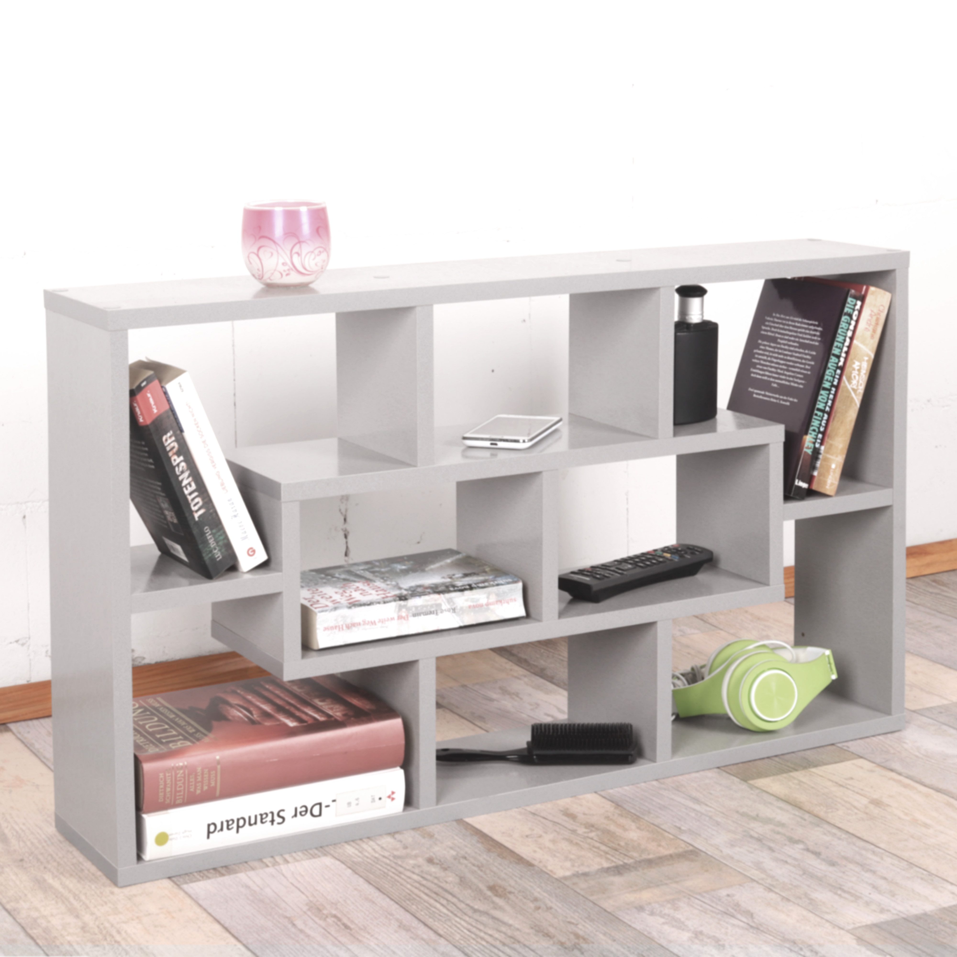 RICOO Wandregal WM050-PL, 1-tlg., kleines Regal Bücherregal Hängeregal, 8 Fächer, Küche und Wohnzimmer