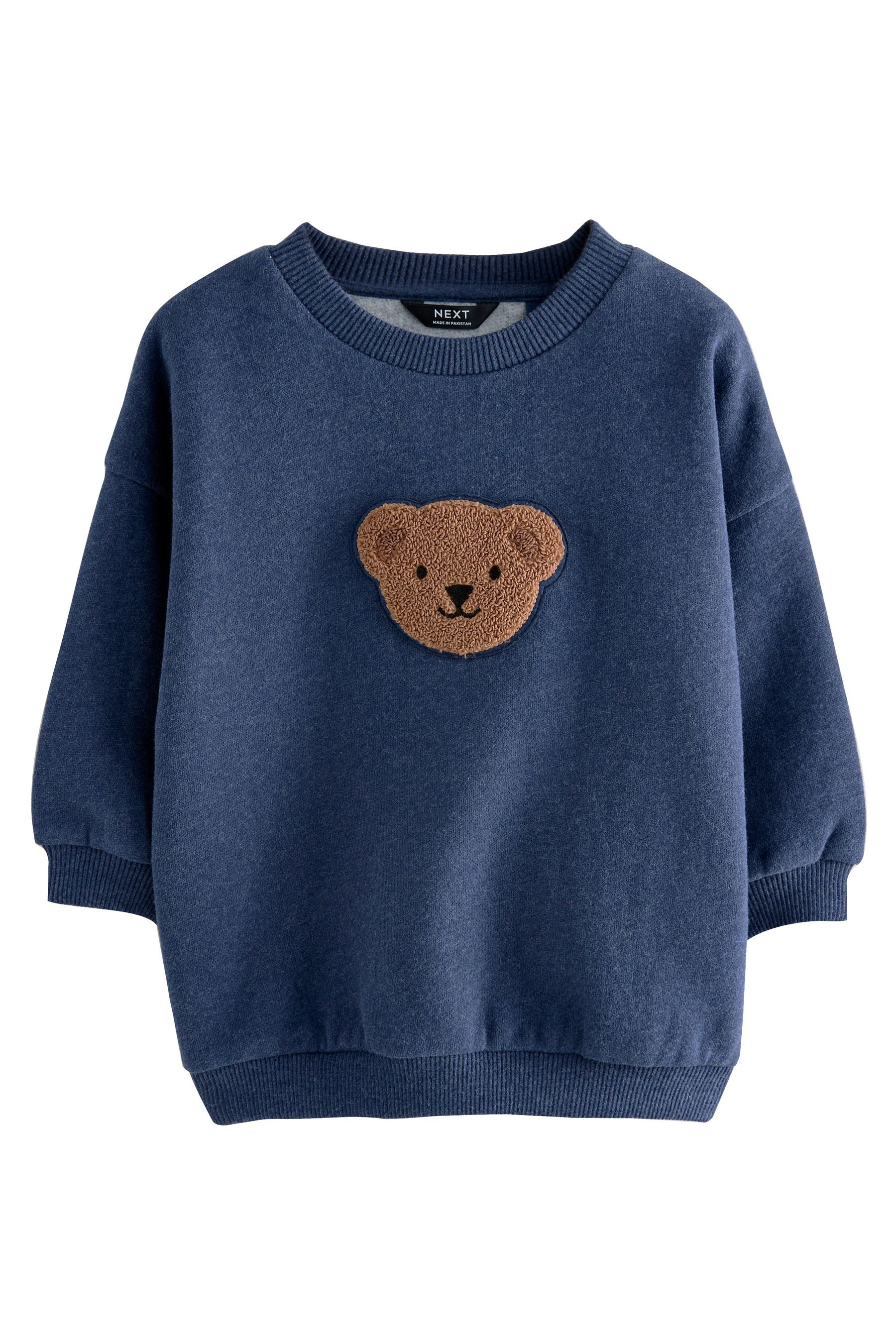 Sweater Sweatshirt mit Rundhalsausschnitt aus Baumwolle