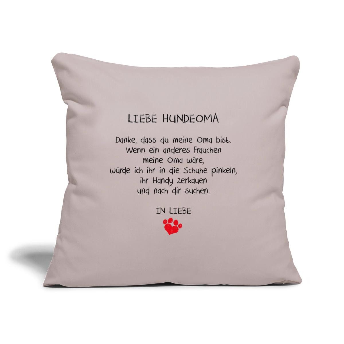 Spreadshirt Kissenbezug Liebe Hundeoma Spruch Kissenbezug 45x45 cm