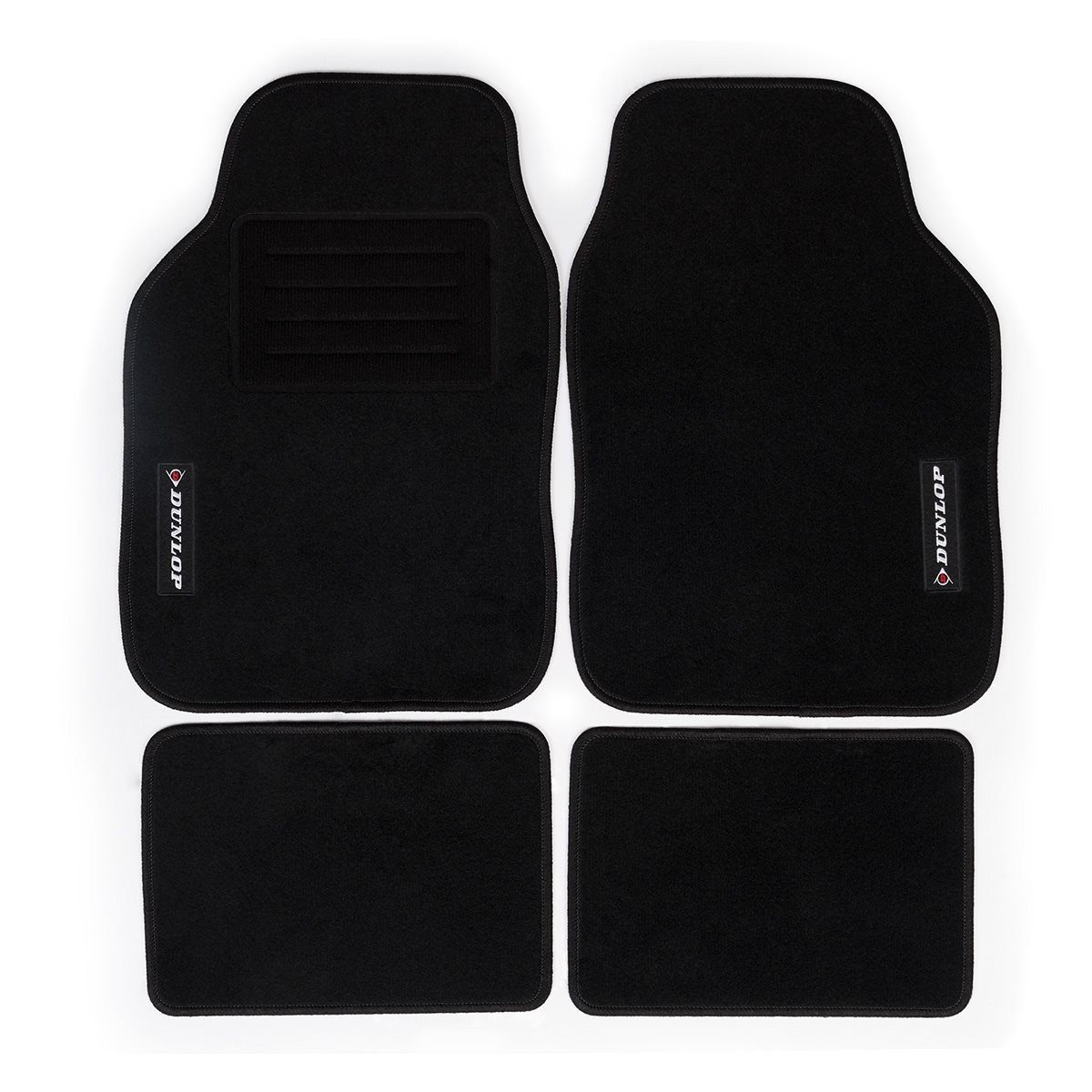 Dunlop Auto-Fußmatten Dunlop Universal Fußmatten Set - 4-teilig - Schwarz
