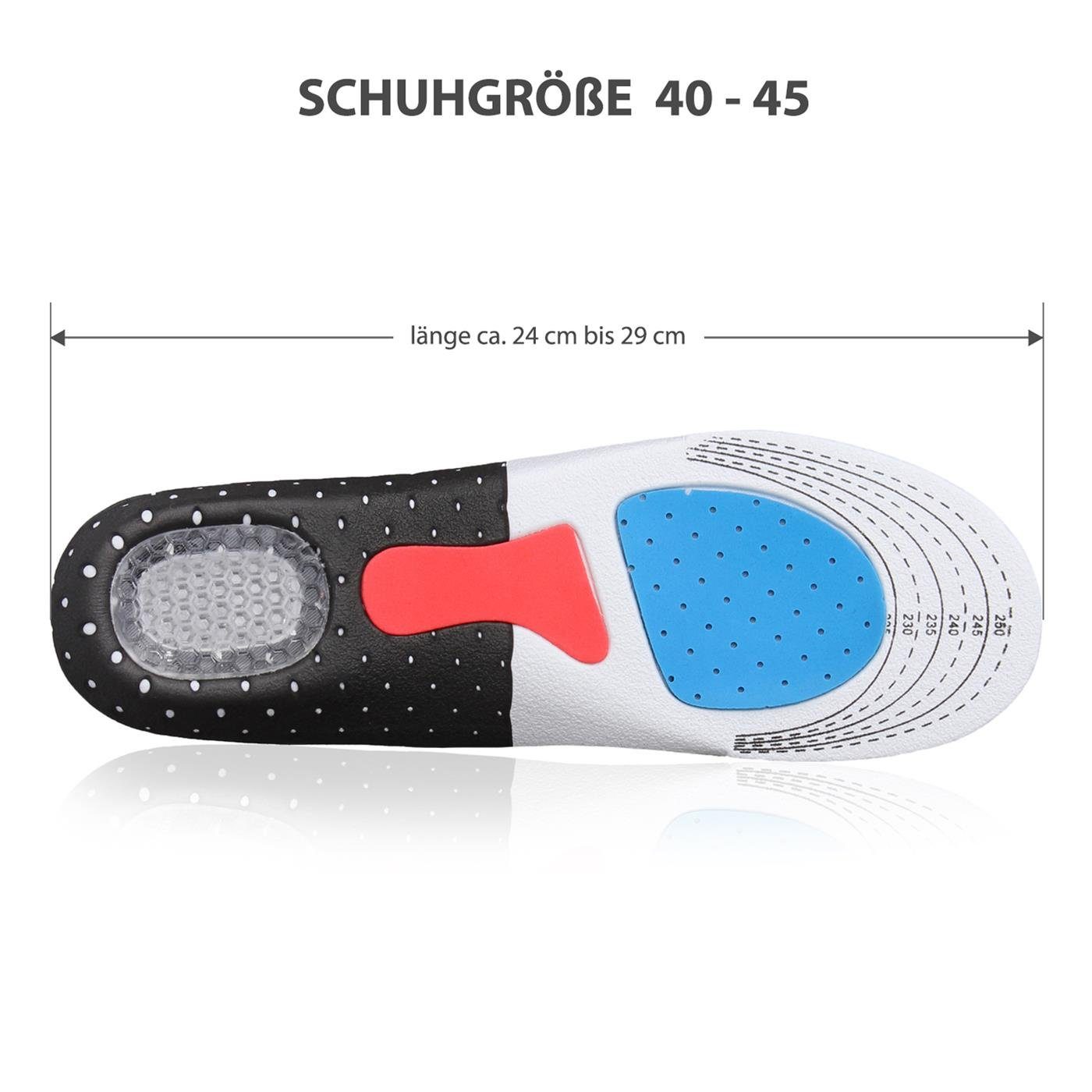 VERCO Einlegesohlen Schuh Sport Gel Einlage Größe 40 bis 45, gegen Fersensporn Orthopädische Einlage – Bild 4 von 5