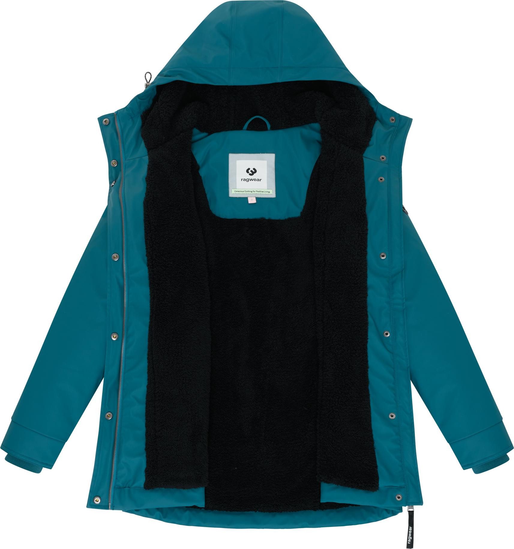 Ragwear Funktionsjacke Monadis Rainy Warm Gefütterte Winterjacke mit Kapuze