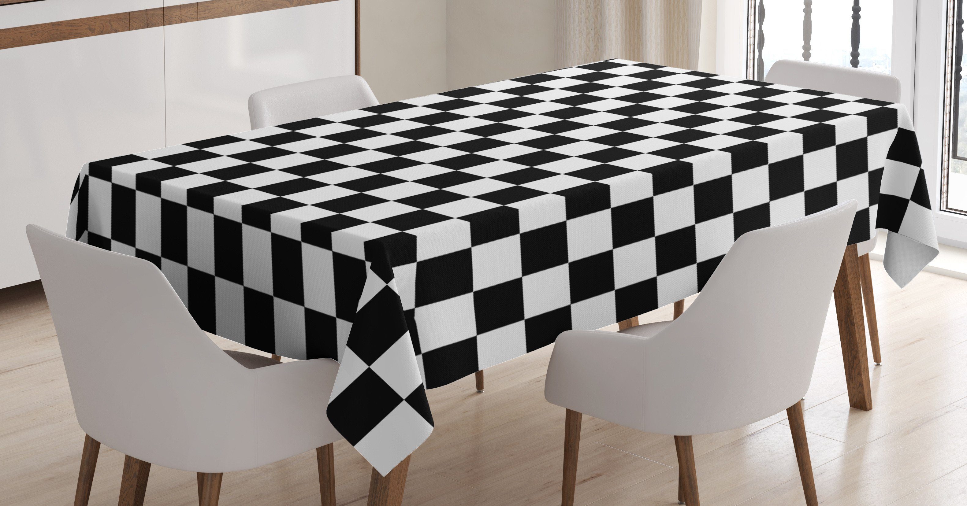 Klare Tischdecke Klassisches Für Waschbar Spiel Farben, Außen geeignet den Abakuhaus Checkers Spielbrett Bereich Farbfest