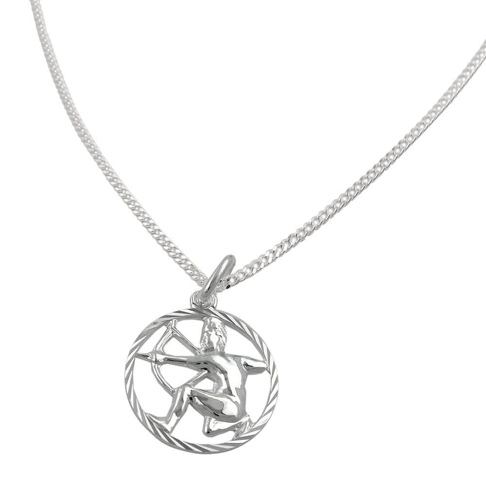 Kettenanhänger Anhänger Sternzeichen Schütze mit 1,4mm Kette 925 Silber 45cm