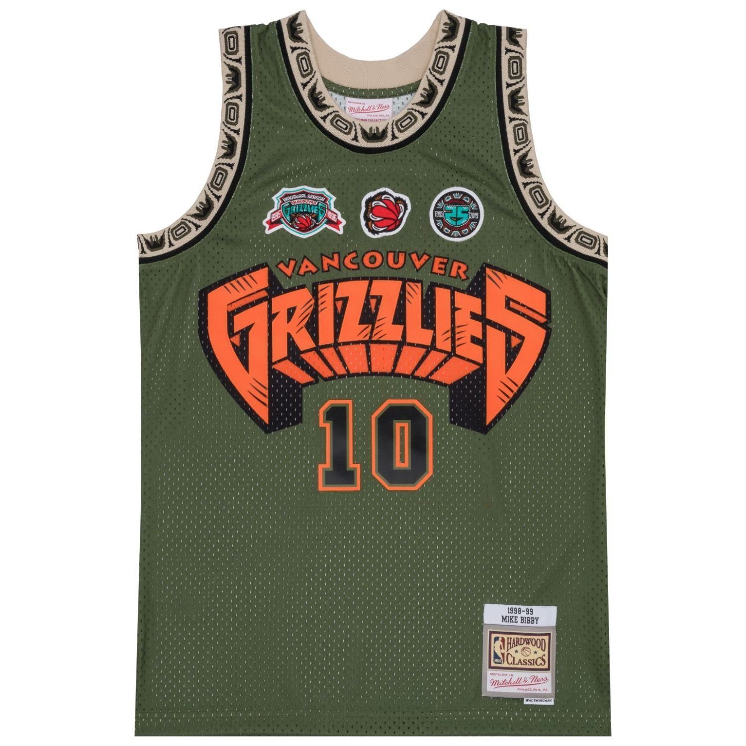 Mitchell & Ness Basketballtrikot Mike Bibby Vancouver Grizzlies FLIGHT Swingman Jer