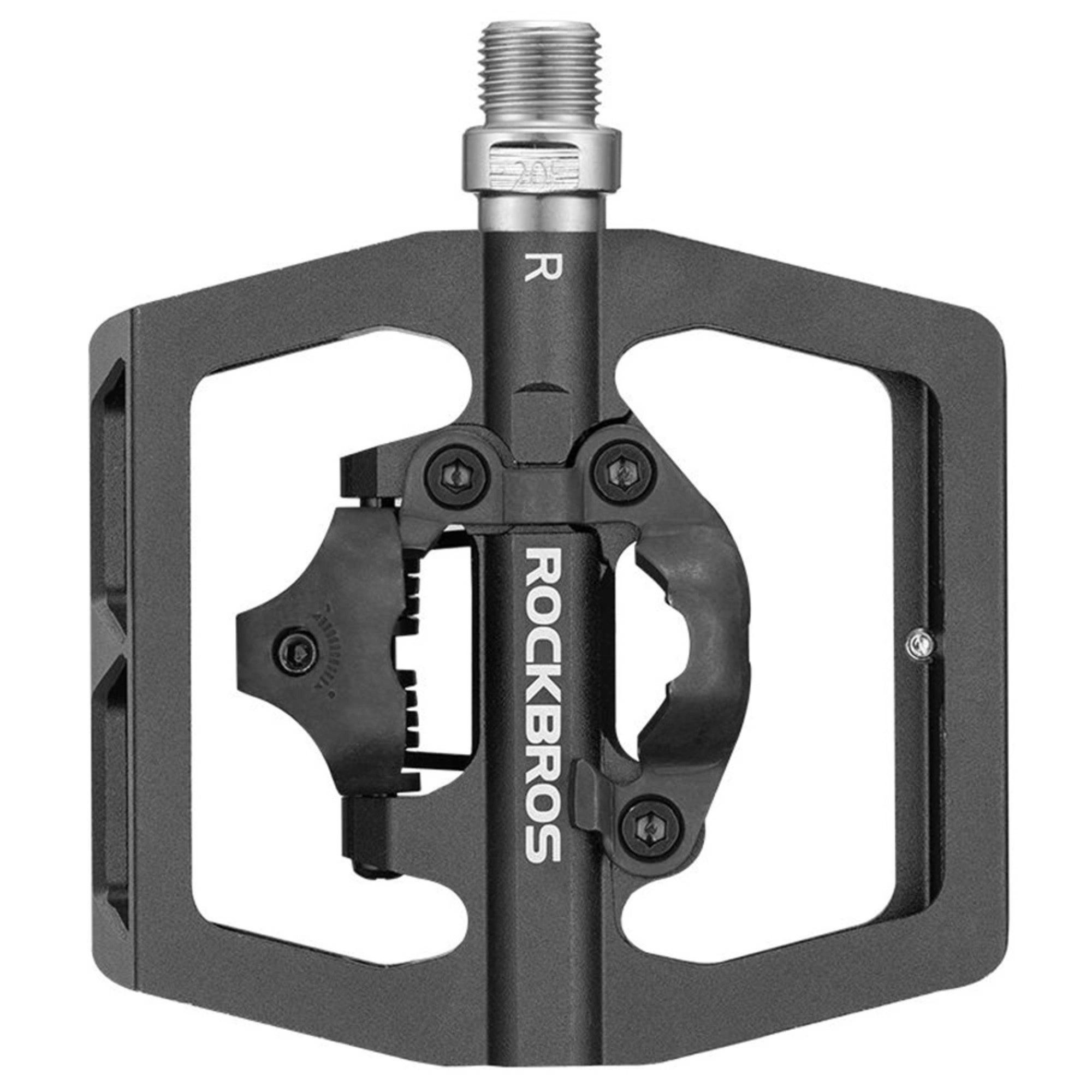 ROCKBROS Fahrradpedale Fahrradpedalset aus Aluminiumlegierung in Schwarz 103 x 98 x 30mm