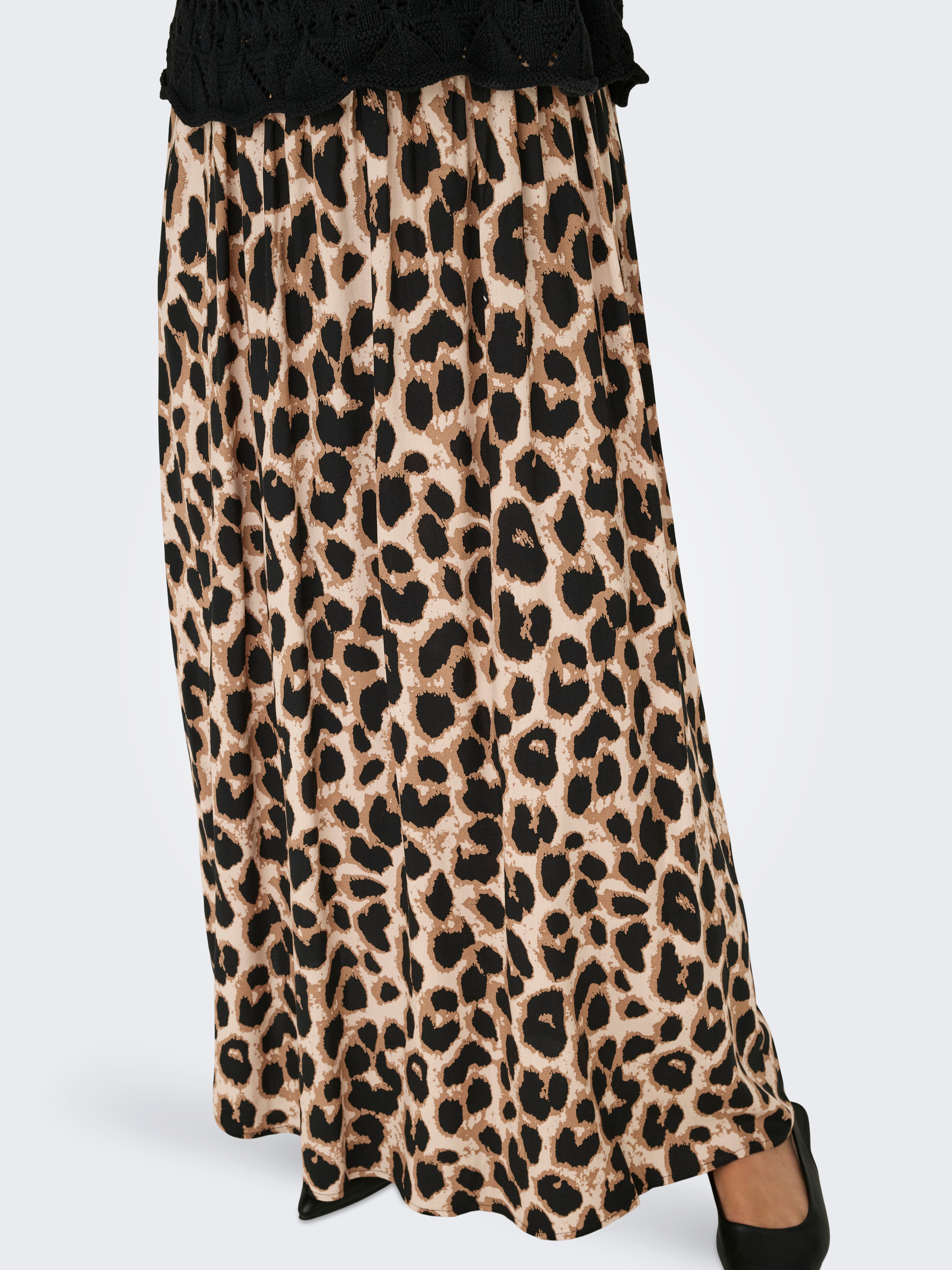 ONLY Maxirock ONLVENEDIG AOP LIFE LONG SKIRT Viskose, wadenlang günstig online kaufen