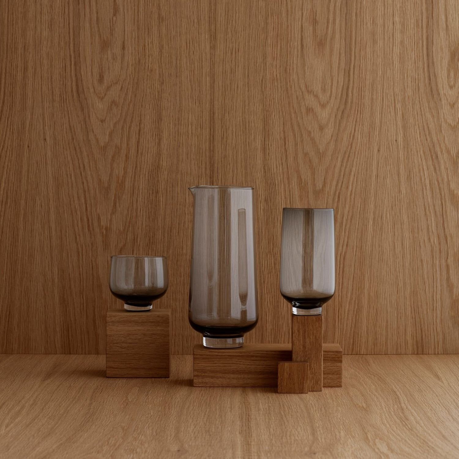 blomus Glas Flow Smoke, 2-tlg., Glas