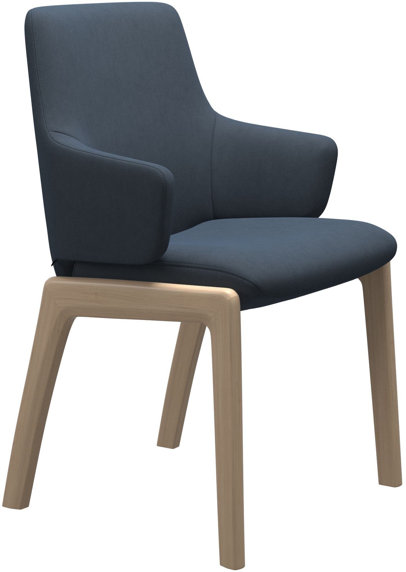 Stressless® Polsterstuhl Laurel, Low Back mit Armlehne, Größe L, mit abgerundeten Beinen in Eiche natur