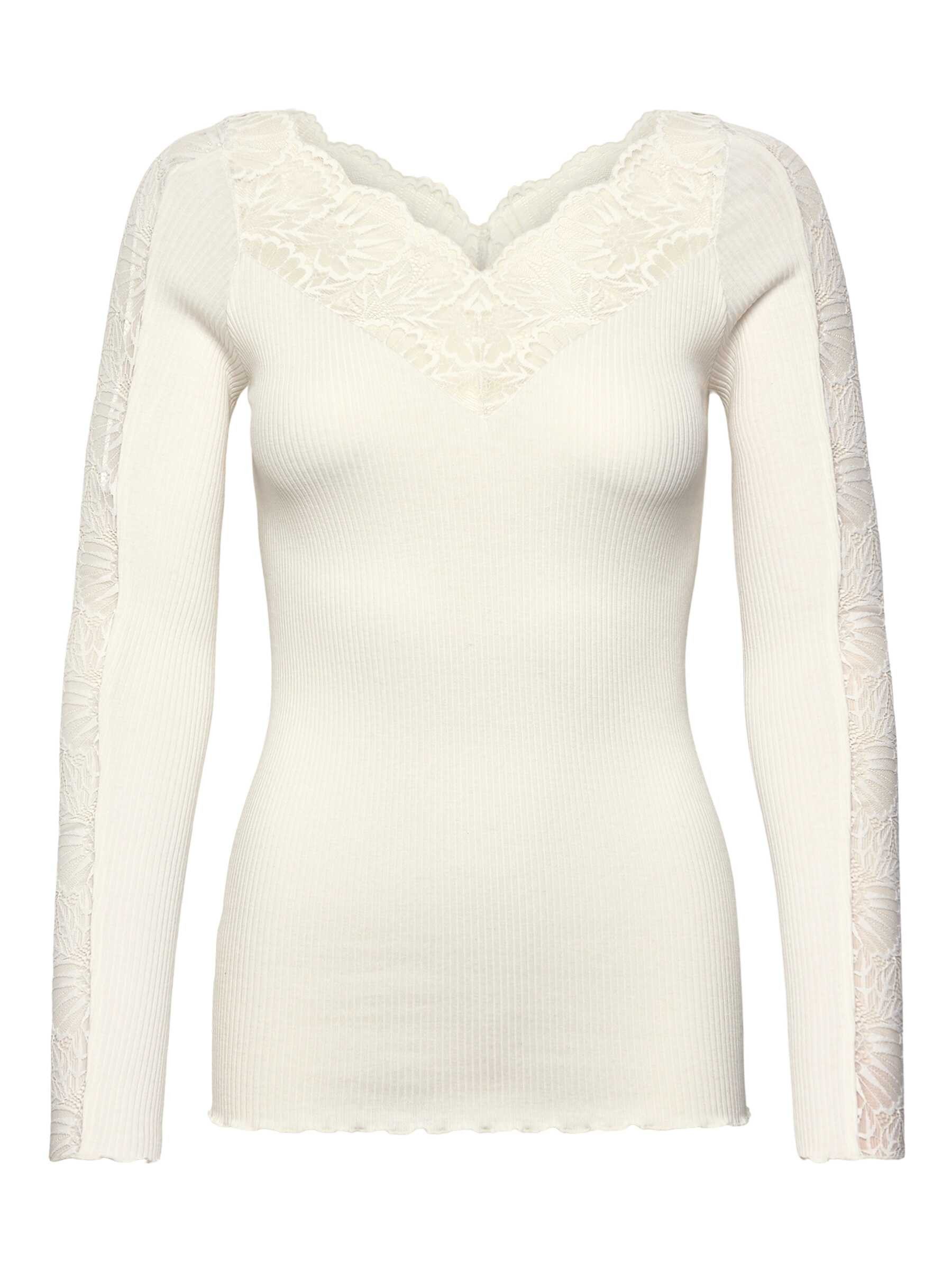 rosemunde Spitzenshirt Beatha lace longsleeve elastisch weiche Vintage-Spitze am Ausschnitt und entlang der Ärmel