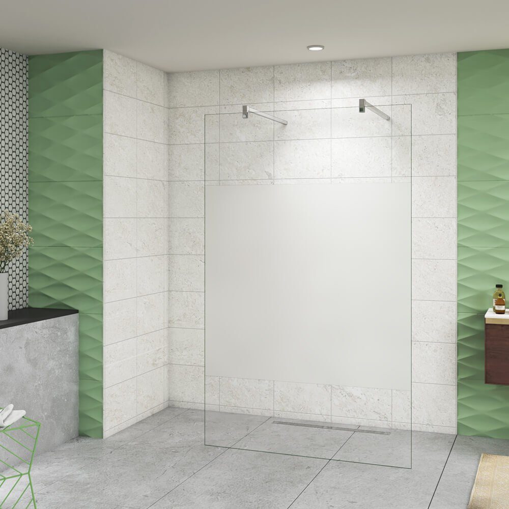 Duschwand 200cm 10mm Duschwand Duschtrennwand Walk in Dusche Glaswand