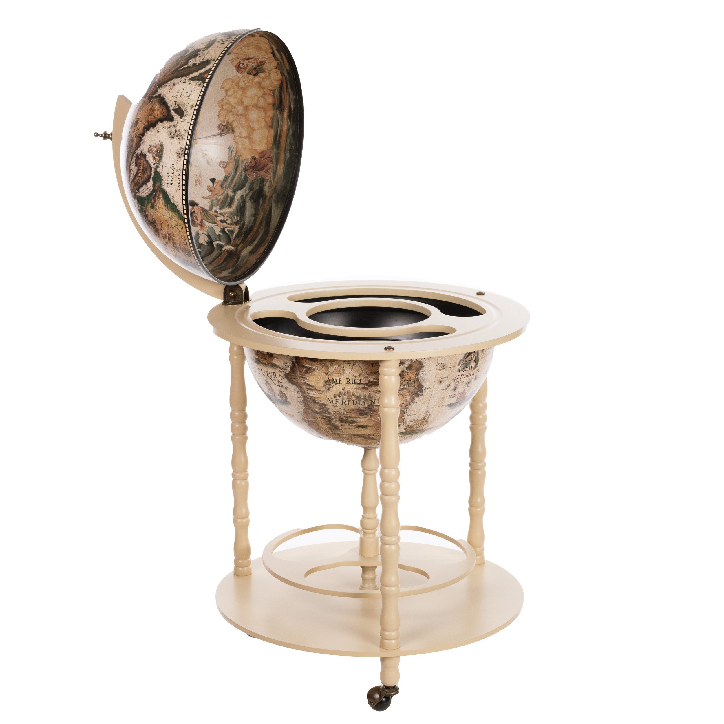 BIRENDY Dekoobjekt Birendy riesige Barwagen Hausbar mit Rollen Globusbar in günstig online kaufen