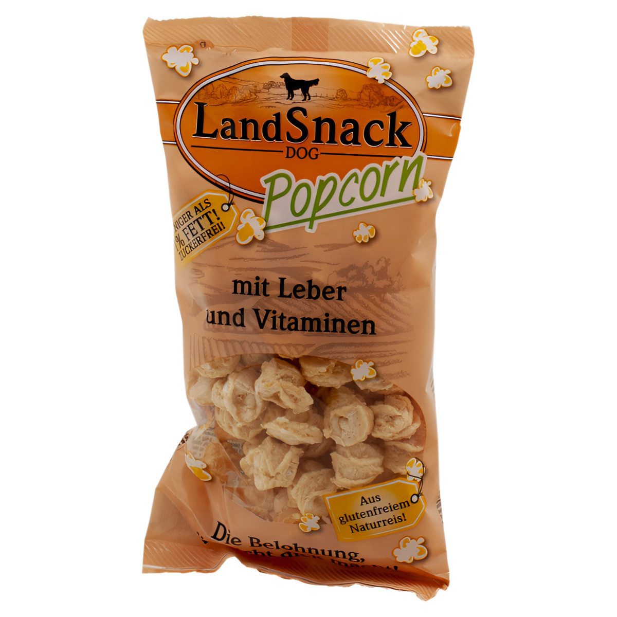 LANDFLEISCH LandSnack Popcorn mit Leber und Vitaminen 100 g, Snack für: Hund