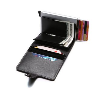 Mutoy Mini Geldbörse Geldbörsen, Kartenetui Herren Damen, Leder Geldbörse Slim Wallet (Kreditkartenetui Herren Damen mit Geldbeutel, Geldbeutel mit RFID Schutz für bis zu 8 Karten, Mini Portemonnaie Herren,Geldbörse mit Münzfach), Leder Geldbörse Slim Wallet + Münzfach Portmonee