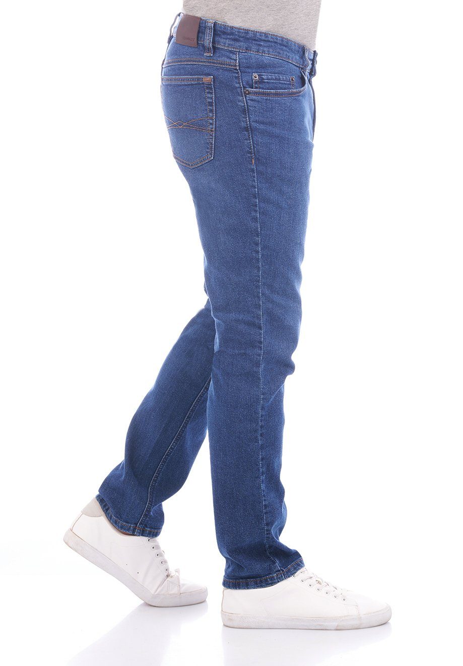 Herren Hose Slim-fit-Jeans Pipe Ranger Jeanshose Fit mit Slim Stretch Denim (4638) Stone Paddock's