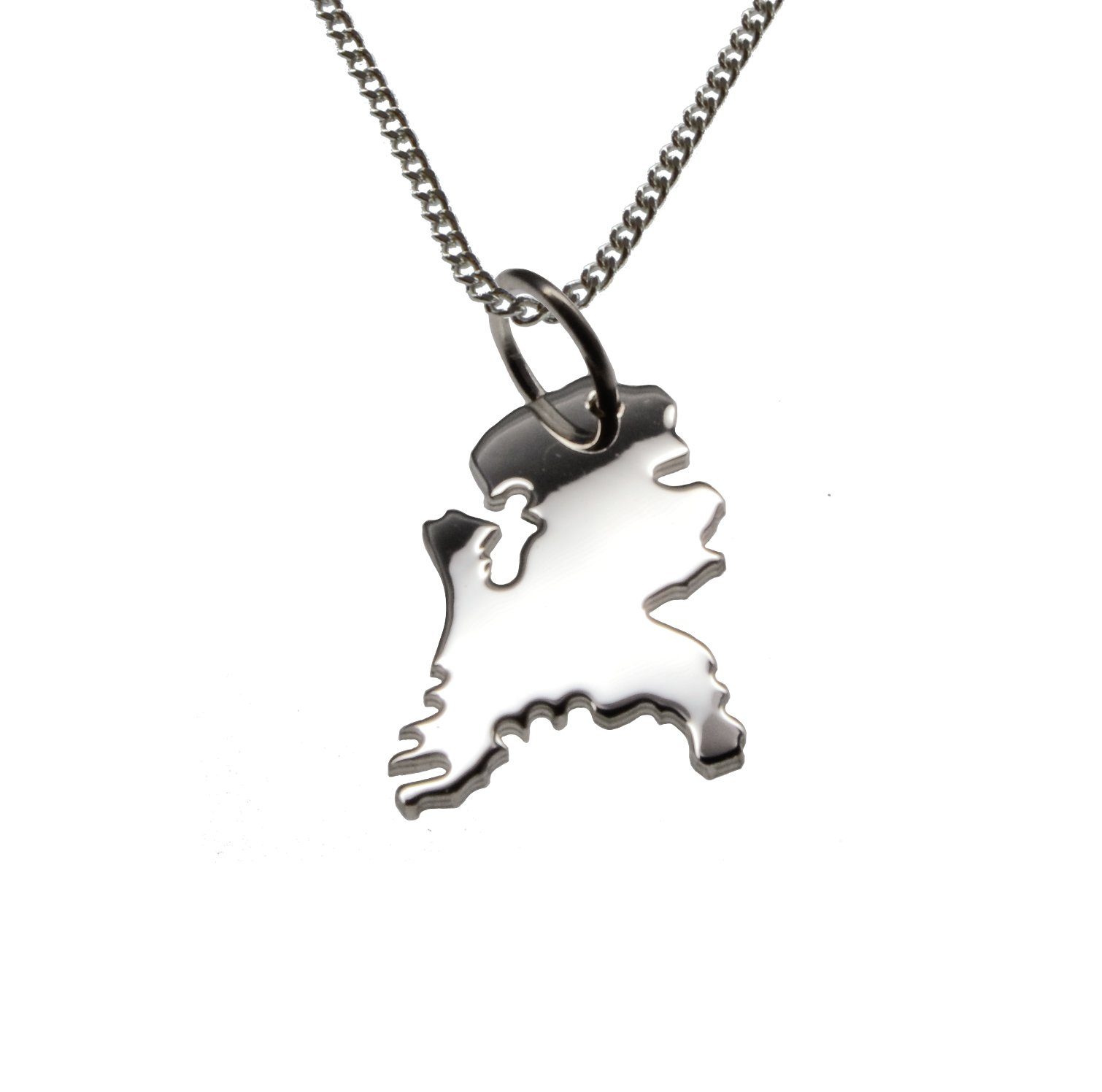 Kette mit Anhänger 50cm Halskette + Holland Anhänger in massiv 925 Silber