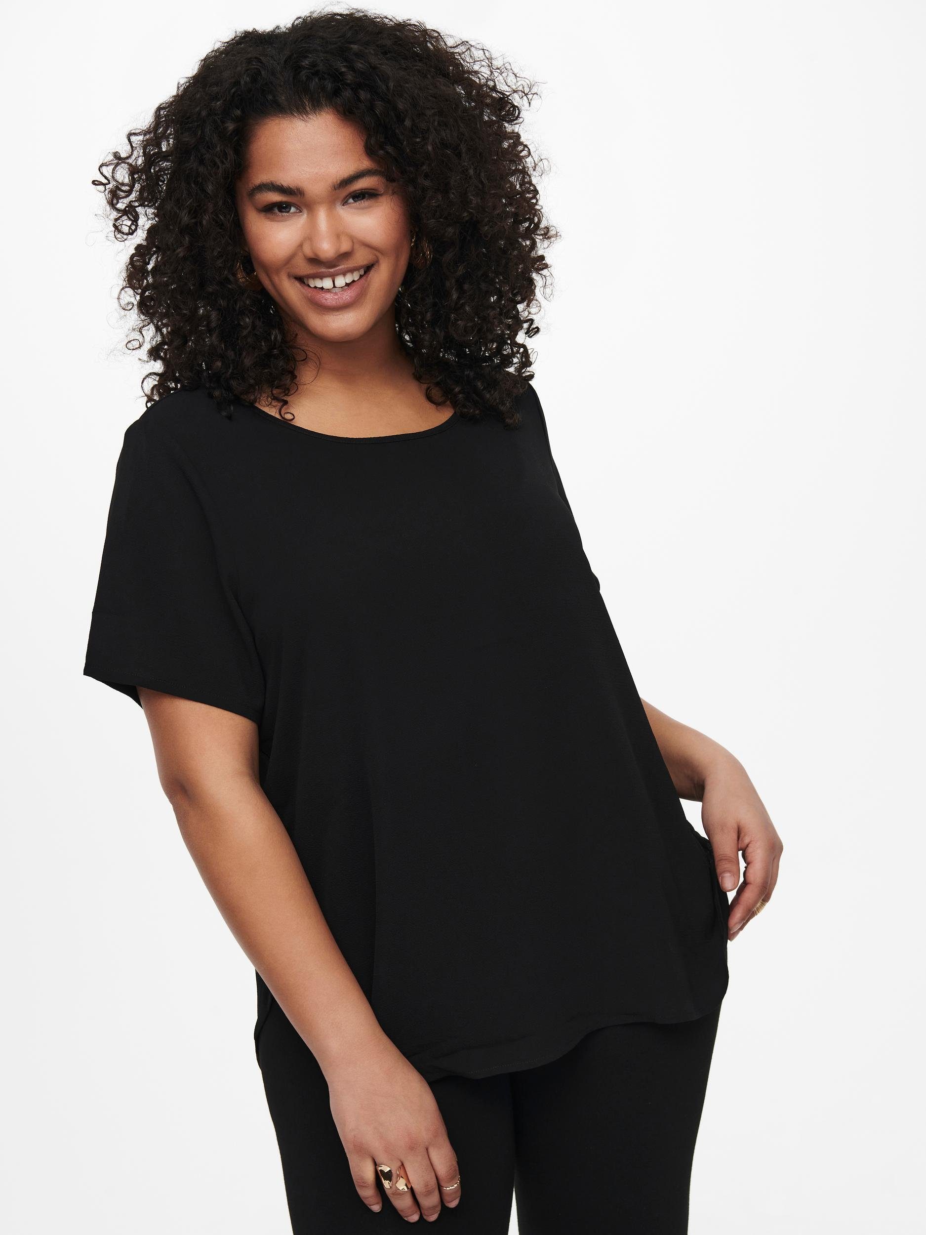 ONLY CARMAKOMA Shirtbluse CARVICA SS TOP WVN NOOS Materialmix, regular fit günstig online kaufen
