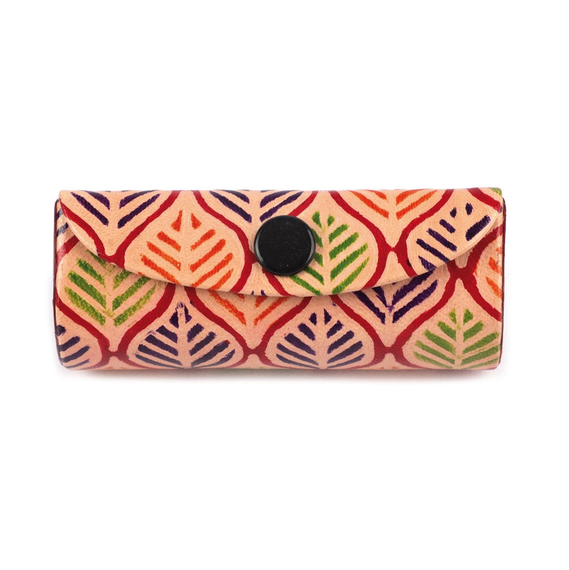 El Puente Etui Lippenstiftetui "Blätter", Handmade, Handmade