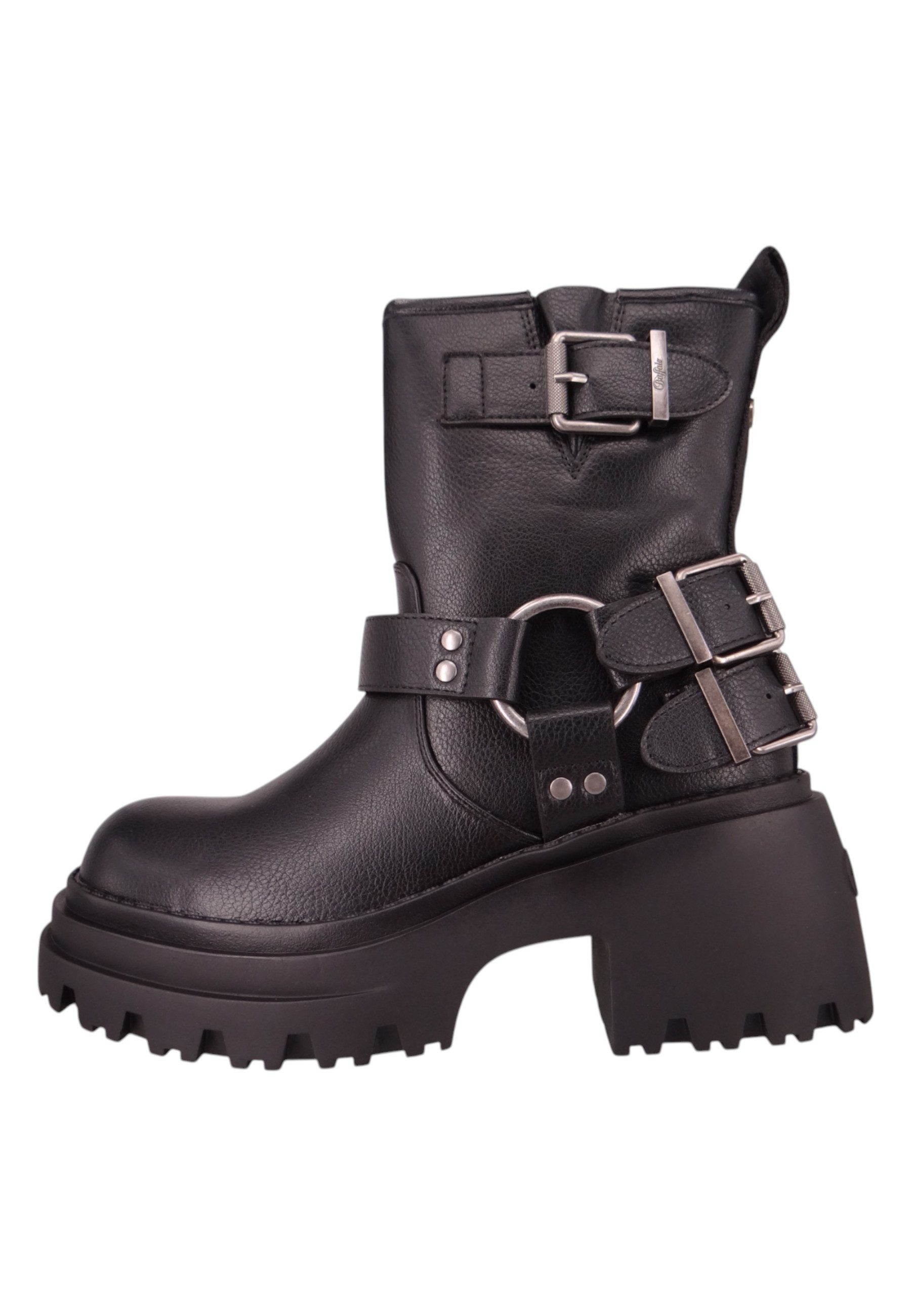 Buffalo 1220067 Bravr Biker Lo Black Stiefelette