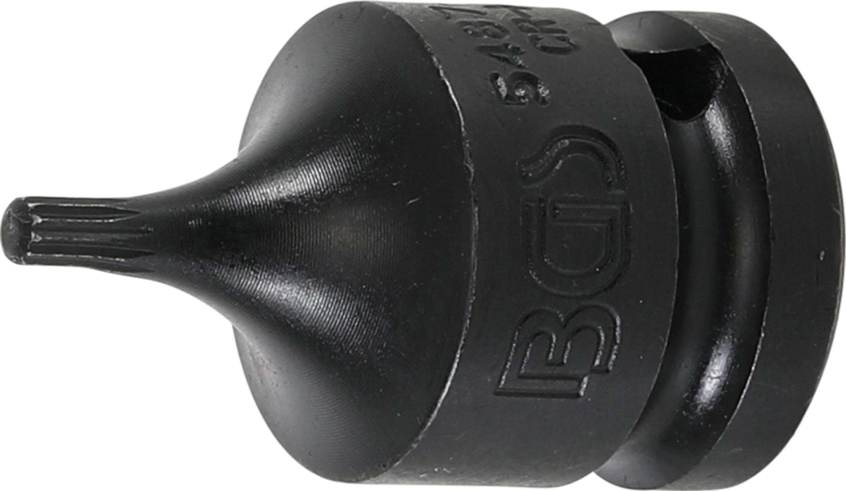 BGS technic Bit-Schraubendreher Kraft-Bit-Einsatz, Antrieb Innenvierkant 12,5 mm (1/2), Innenvielzahn (für XZN) M4