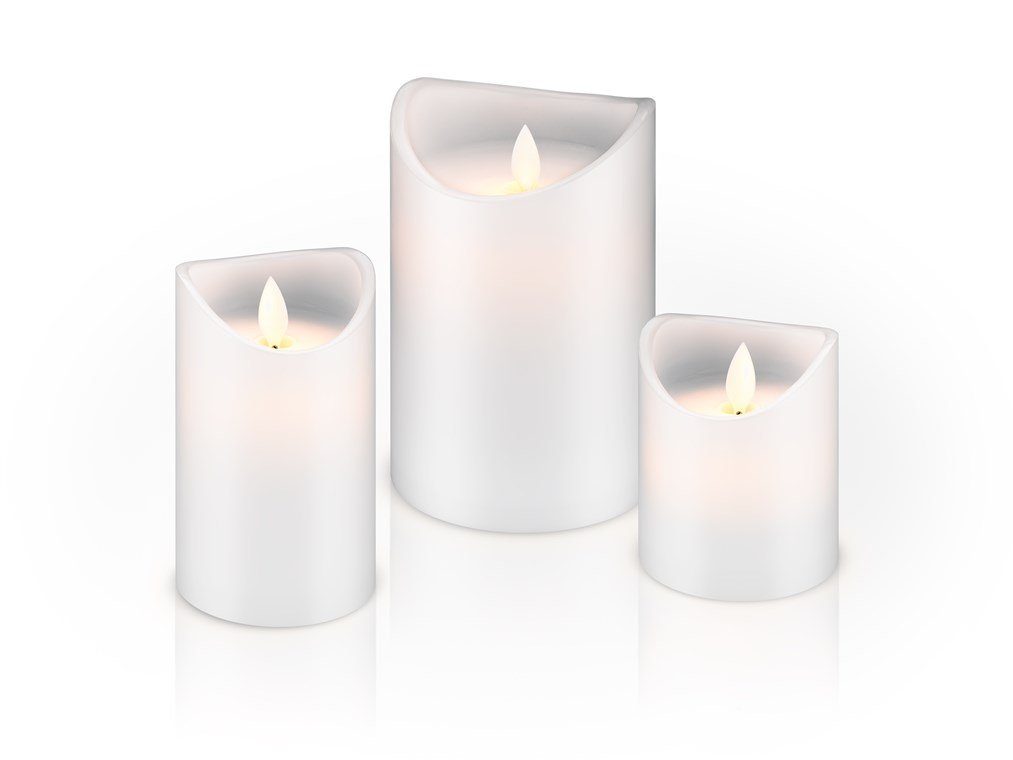 Goobay LED-Leuchtmittel goobay LED Echtwachs Kerze weiß 10 x 15 cm (1er Faltschachtel) | Leuchtmittel