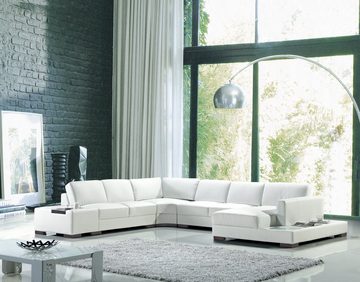 JVmoebel Ecksofa Weiß Ecksofa U-Form Luxus Stil Modern Wohnzimmer Sofa SOFORT, 1 Teile, Made in Europa