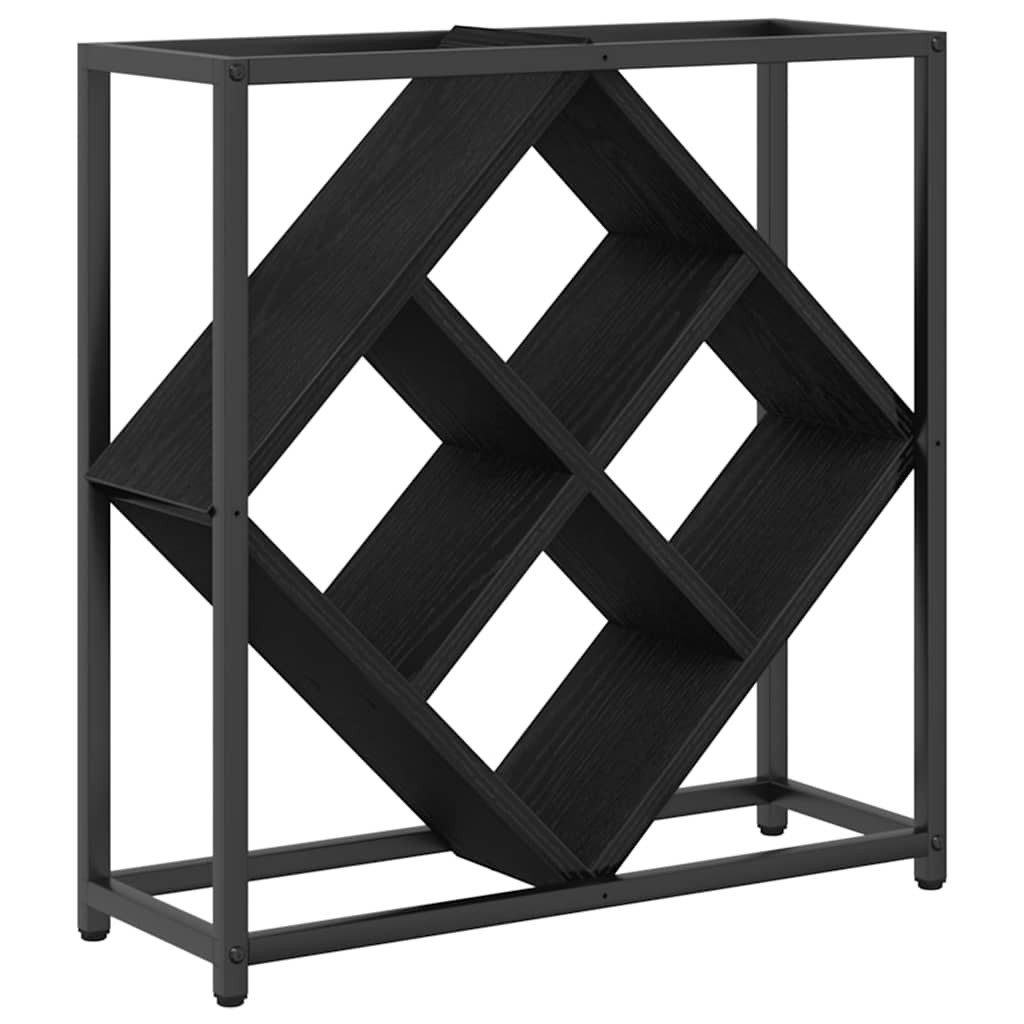 vidaXL Weinregal Weinregal Schwarz Eichen-Optik 51 x 18 x 52,5 cm Holzwerkstoff, 1-tlg.