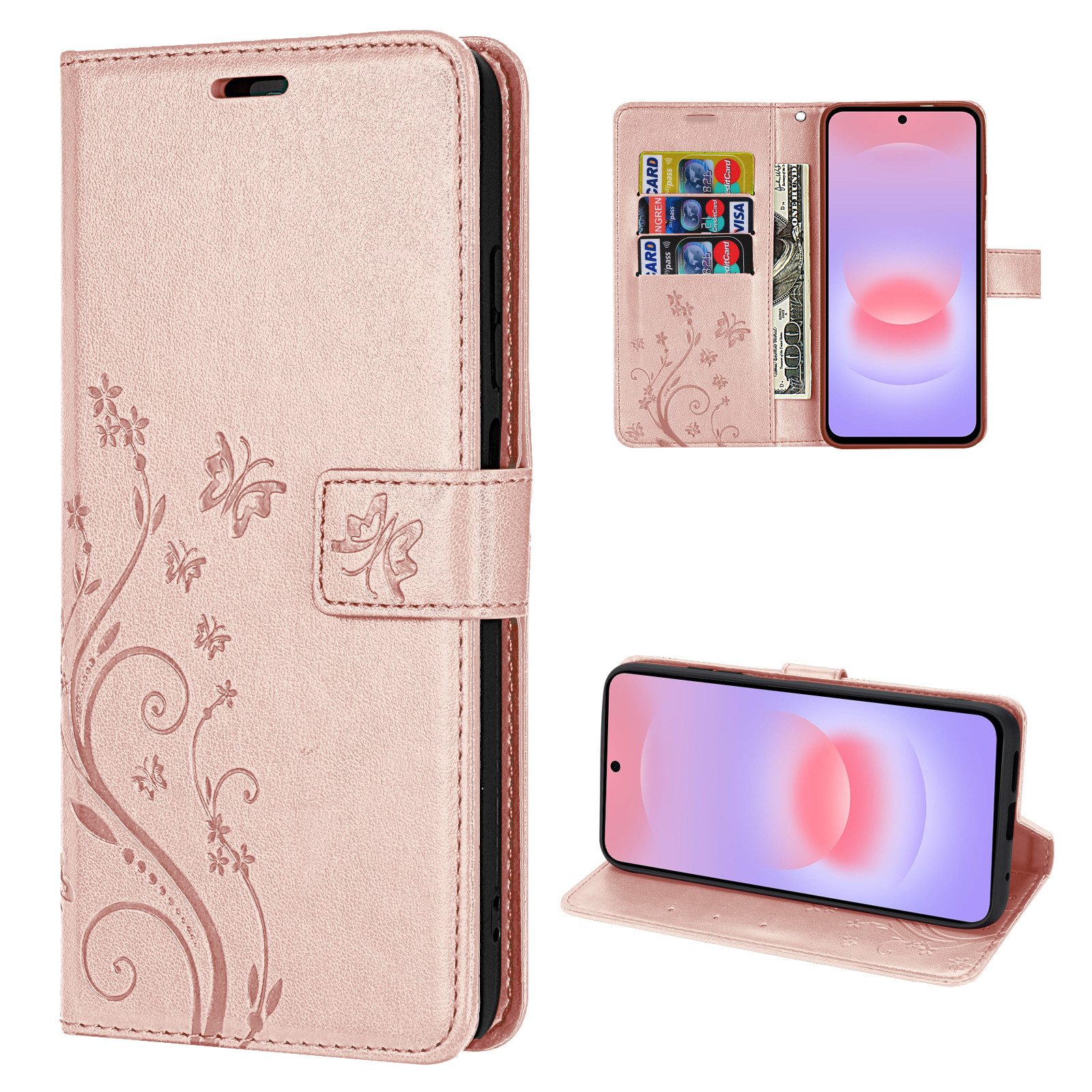 betterfon Handyhülle für Samsung Galaxy A37 / A36 Klapphülle mit Kartenfächern, Bookstyle-Hülle mit Magnetverschluss, Smartstand & Kunstleder
