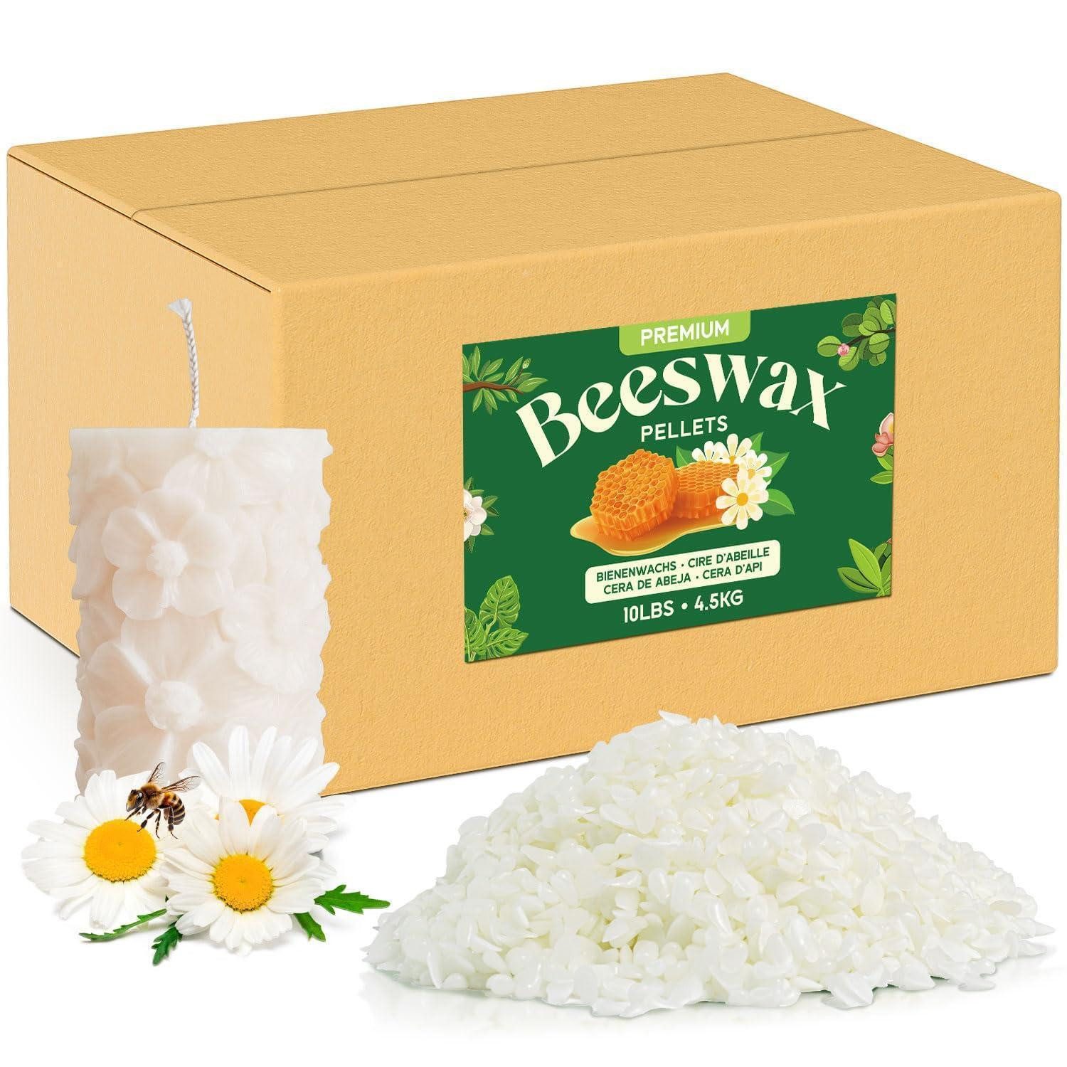 LuxusKollektion Bienenwachskerze Bienenwachs Pastillen Bio 4,5kg weiß