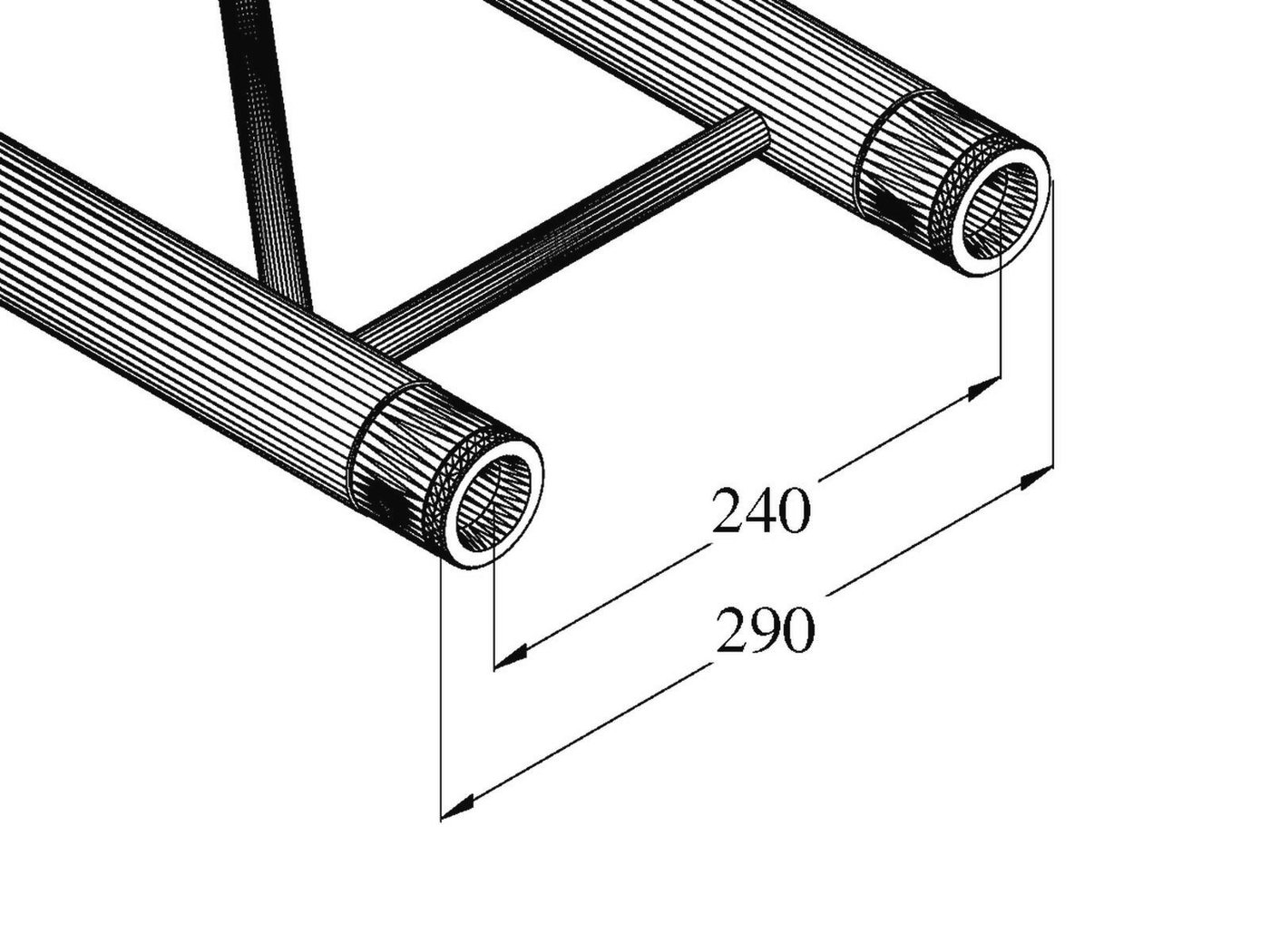 Thumbnail - Alutruss Rahmentraverse ALUTRUSS BILOCK BQ2-S1500 2-Punkt-Traverse sw
