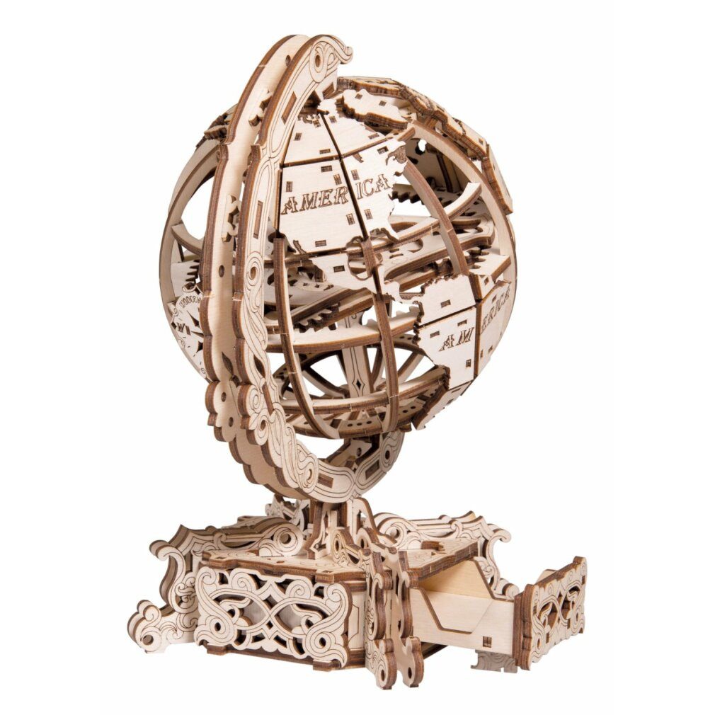 Wooden City 3D-Puzzle 3D-Puzzle Globus 231 Teile, Puzzleteile