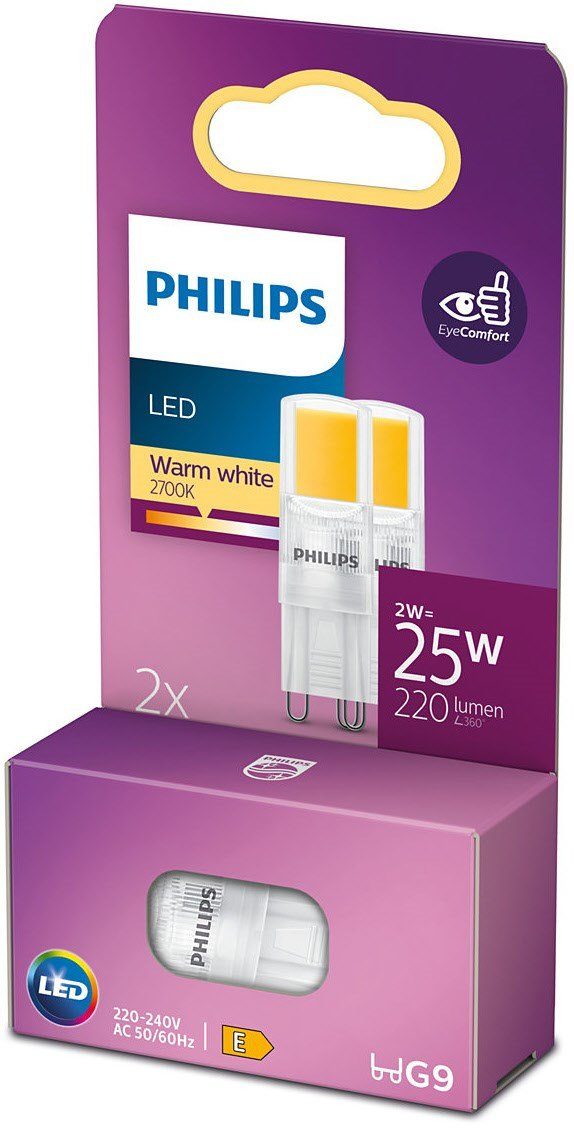 Philips LED-Leuchtmittel ND - 2er - Pack 2SRT6 weiß LED-Stecksockellampe