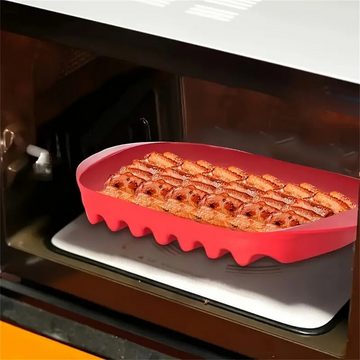 RefinedFlare Brotbackform Bacon-Tablett, Mikrowellen-Bacon-Zubereiter, Mikrowellengeeignetes Bacon-Grill