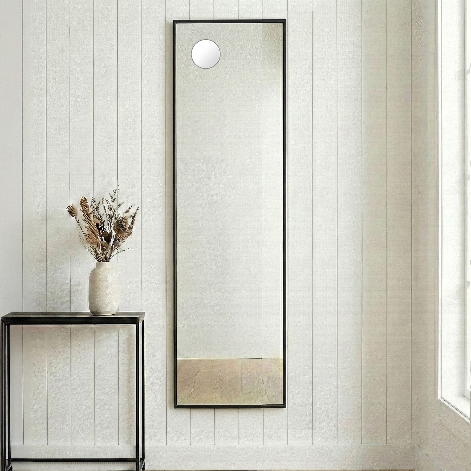 SONGMICS Standspiegel (set), Ganzkörperspiegel, 160 x 50 / 150 x 40 cm, Hartglas, gewölbt