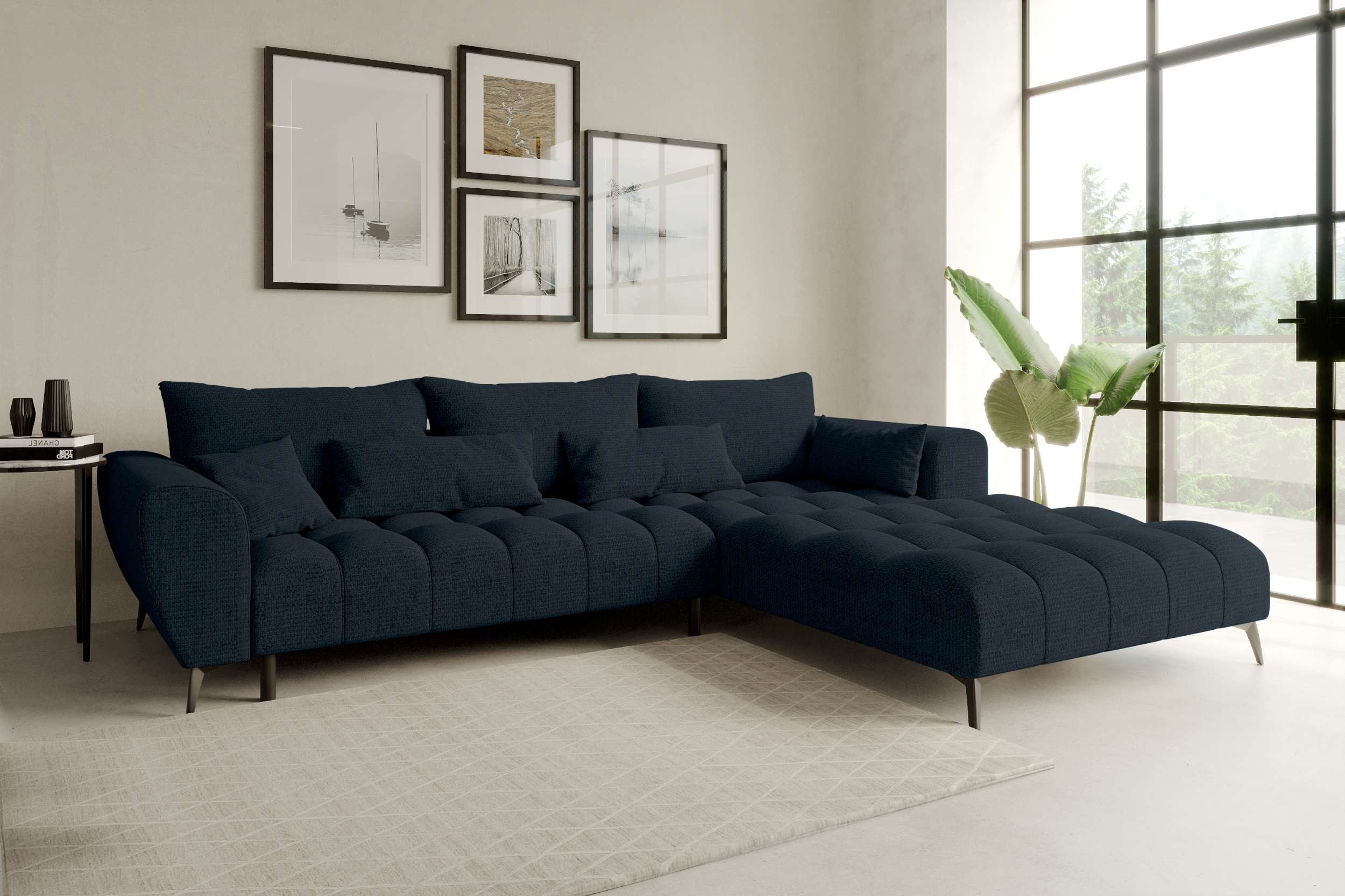 99rooms Ecksofa Ferrano, Sofa L-Form, Eckcouch, wählbar mit/ohne elektr. Si günstig online kaufen