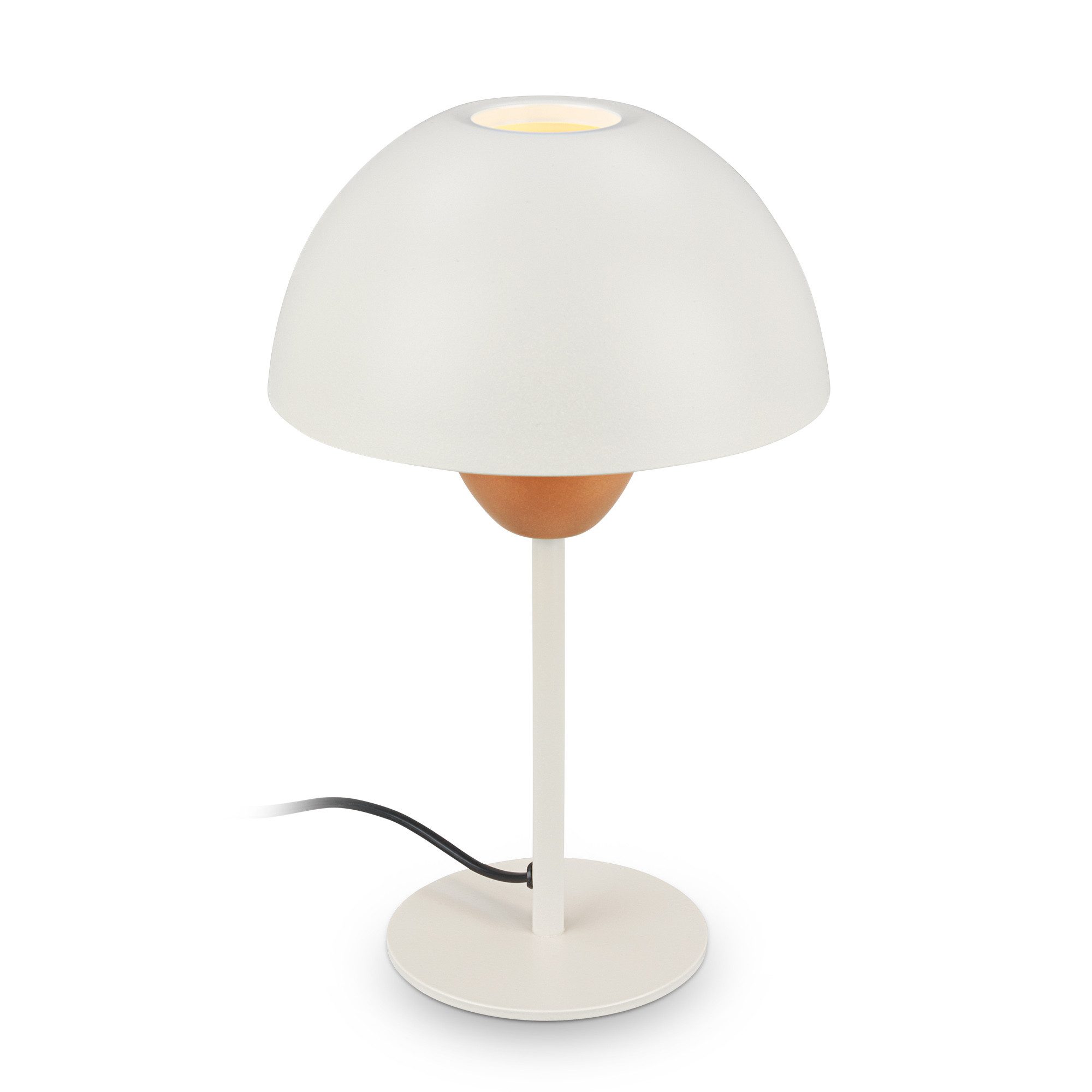 Briloner Leuchten LED Tischleuchte Tischlampe Pilzleuchte, ohne Leuchtmittel, Abhängig vom Leuchtmittel, 20 x 31 cm, exkl. Leuchtmittel, Schwarz & Hellgrau-Coffee