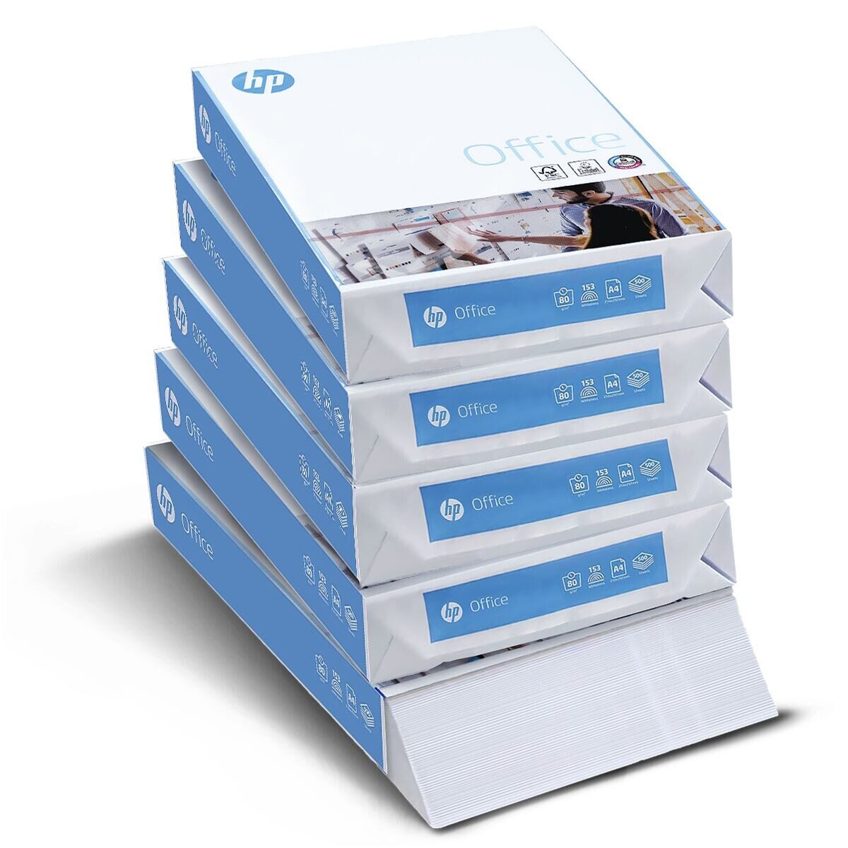 ANTALIS Druckerpapier hp Office CHP110, Format DIN A4, 80 g/m², 153 CIE, 5x 500 Blatt
