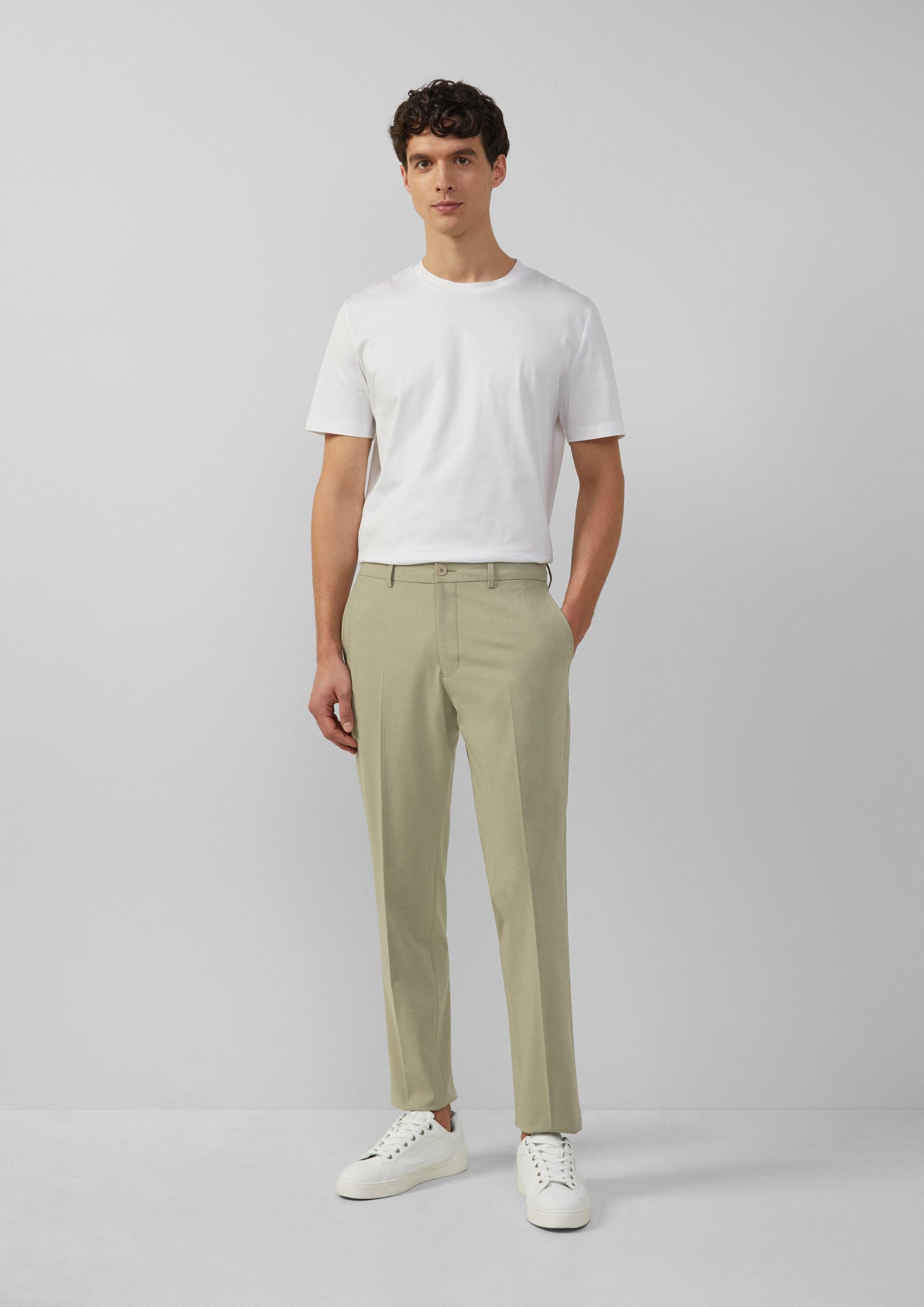 s.Oliver Chinos Hose S.OPURE s.O PURE: Anzughose aus meliertem Stretch-Fabric