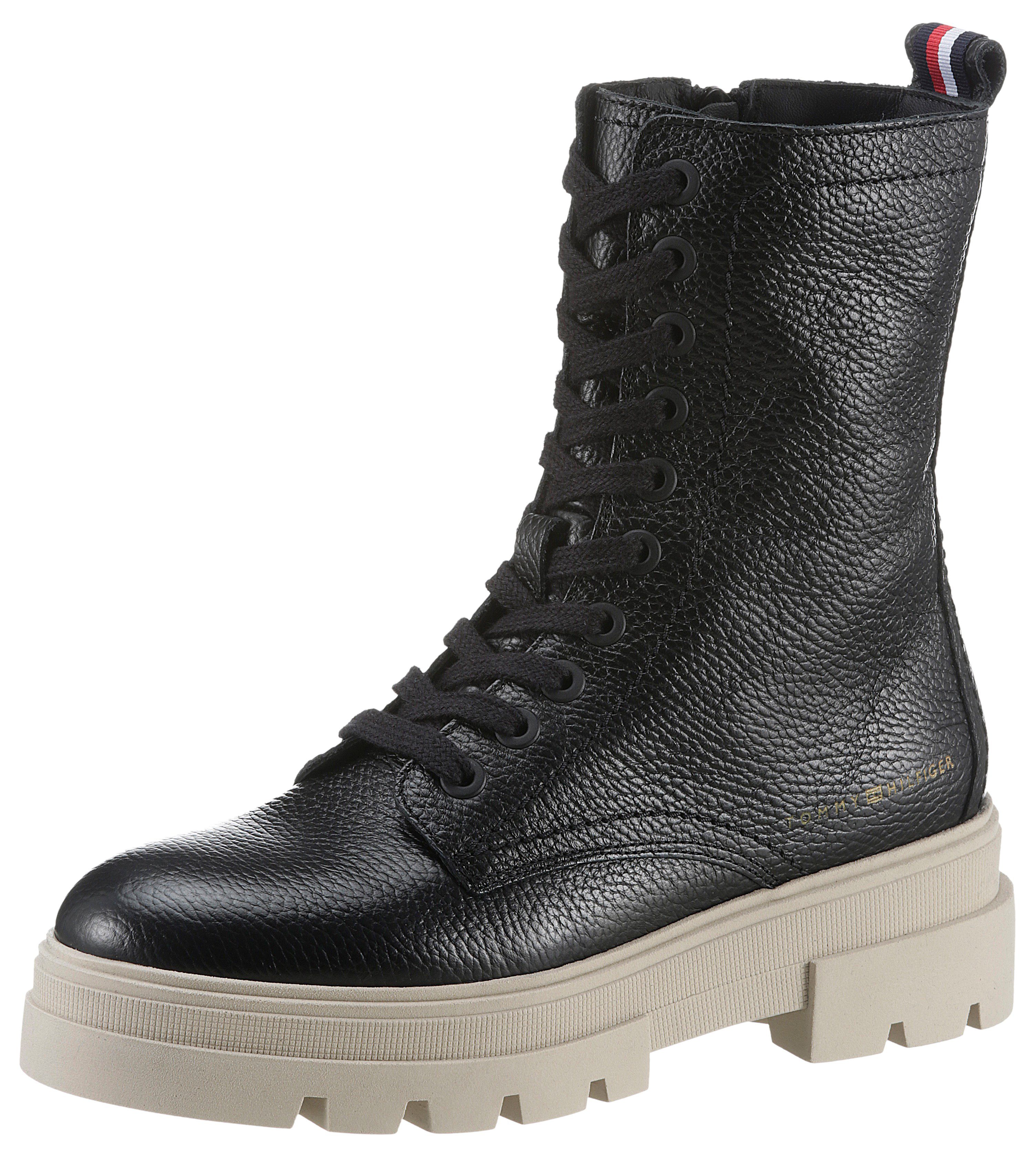 Tommy Hilfiger MONOCHROMATIC LACE UP BOOT Schnürboots mit heller Laufsohle