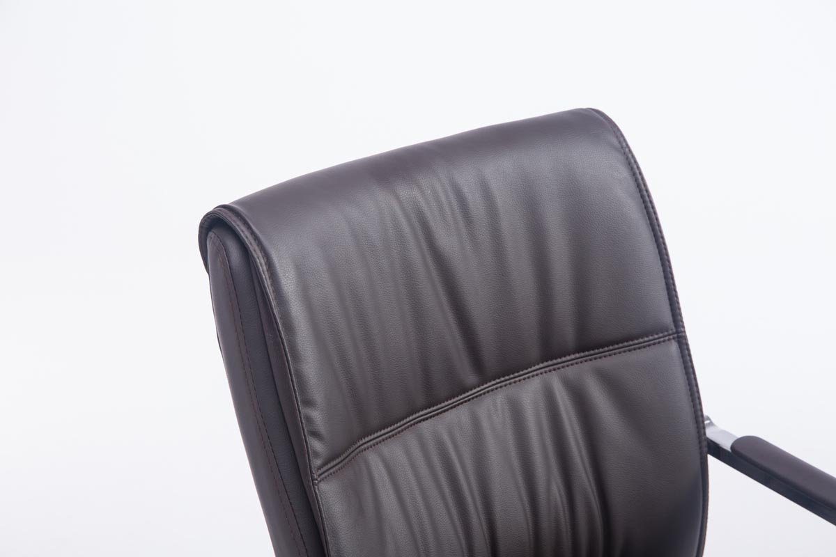 TPFLiving Besucherstuhl Anobo hochwertig mit - chrom - Esszimmerstuhl Konferenzstuhl Wohnzimmerstuhl), gepolsterter Kunstleder Sitzfläche: - Gestell: Sitzfläche - Metall (Küchenstuhl braun