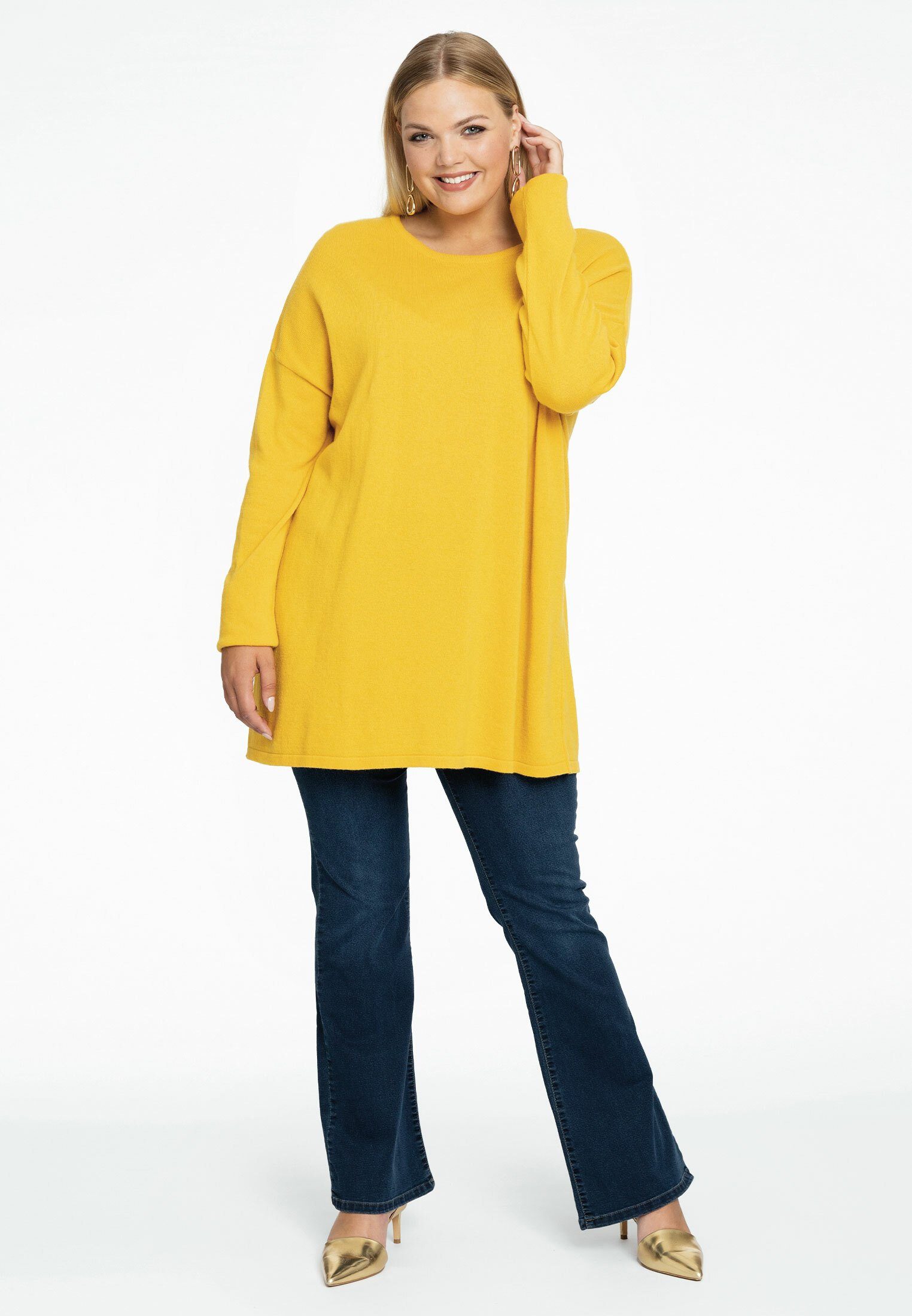 yellow Größen Große Longpullover Yoek