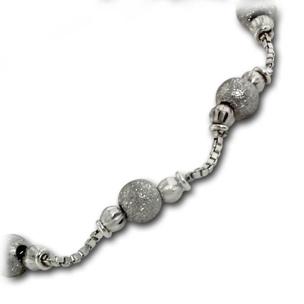 Damen Silberarmband Armband Sterling 2-tlg), silber Armband Damen Silber, Armäleon Farbe: (Armband, Armäleon Kugel-Design 925
