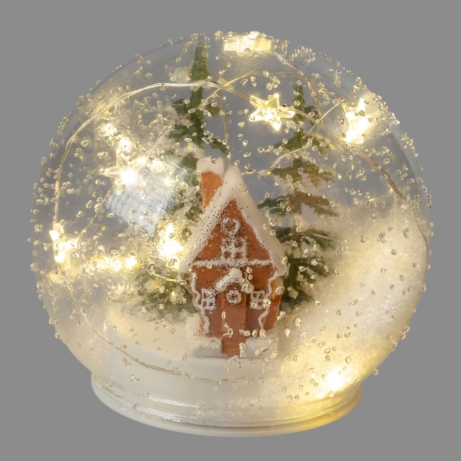 formano LED Dekolicht LED Deko-Kugel Winterlandschaft mit Timer, 12 cm Weihnachten, LED fest integriert